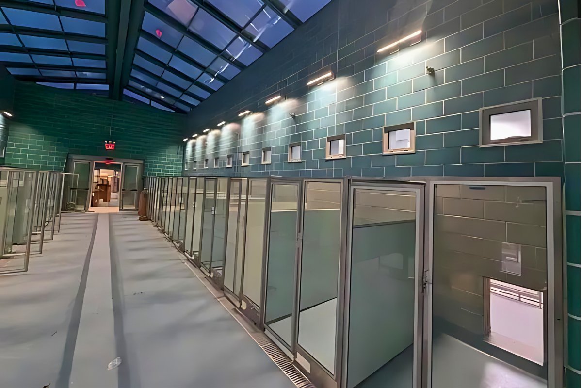 Dog kennels at Paul A. Vallone Animal Care Center, Queens